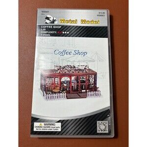 Metal Model Coffee Shop Kit - 1:50 Scale, 3 Sheets